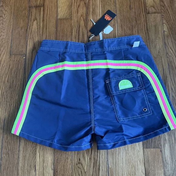 Sundek Swim Trunks Men's Navy Rainbow Size 29 - Picture 3 of 5